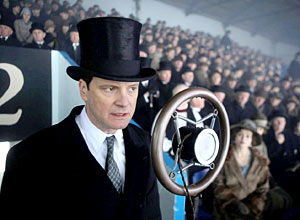 O ator Colin Firth em cena de "O Discurso do Rei"