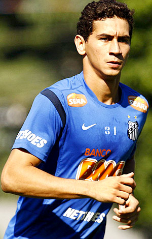 Paulo Henrique Ganso durante treino do Santos