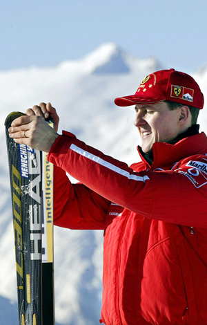 Michael Schumacher sofreu um grave acidente na estação de Méribel, nos Alpes franceses
