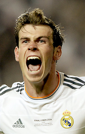 Gareth Bale comemora gol para o Real