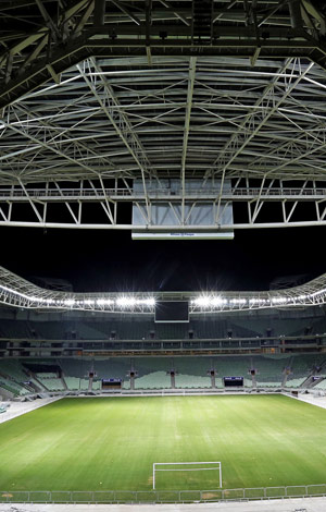 Vista da arquibancada da Arena do Palmeiras
