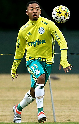 Gabriel Jesus é a esperança de gol do Palmeiras