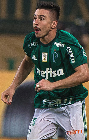 Willian comemora o terceiro gol do Palmeiras
