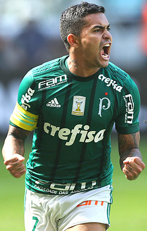 Dudu fez dois gols ontem em partida do Verdão