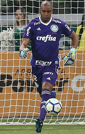 O goleiro Jailson, do Palmeiras, em jogo contra a equipe do AmÃ©rica