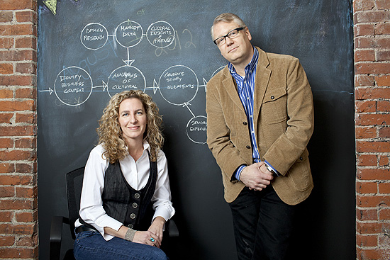 Michelle Barry e Mark Jacobsen, da consultoria Centric Brand Anthropology, que estimula equilíbrio entre vida profissional e pessoal dos funcionários 