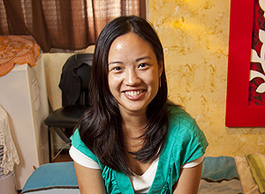A estudante americana Angela Ju, 27, que alugou um apartamento na Bela Vista pelo Airbnb