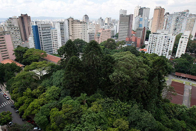 Área que vai receber o Parque Augusta; terreno de 24.752 m² fica entre as ruas Augusta, Caio Prado e Marquês de Paranaguá