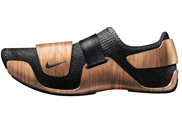 A chuteira Nikeames teria faixas de madeira que lembram a poltrona com design do casal Eames