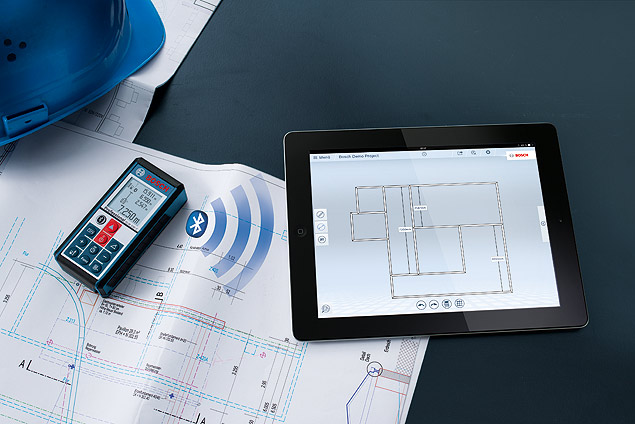 Aplicativo Floor Plan desenvolvido pela Bosch para anotaes para profissionais da rea de construo civil. Crdito: Divulgao. 