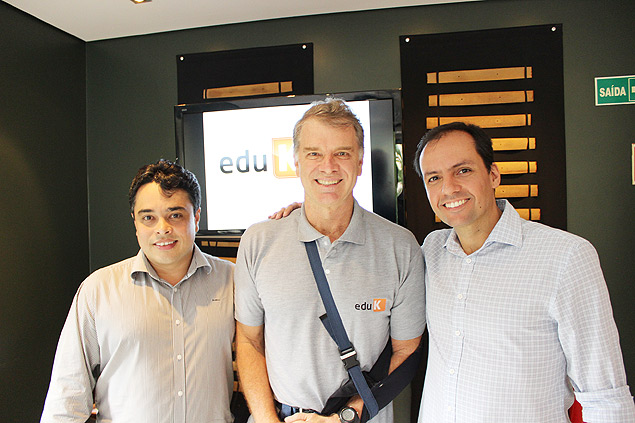 Robson Catalan, Bernardinho e Eduardo Lima lanaram a eduK, empresa de ensino profissionalizante online