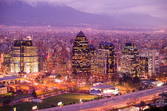 Prdios comerciais em Santiago, cidade polo de start-ups