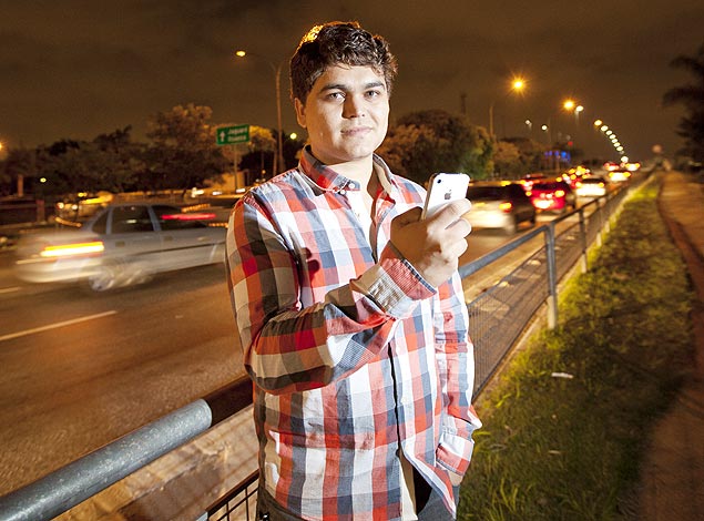 Tallis Gomes, presidente-executivo da Easy Taxi, sistema de chamada de txi atravs de aplicativo no smartphone