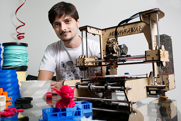 Rodrigo Rodrigues da Silva, scio e diretor do projeto Metamquina, empresa que produz impressoras 3D