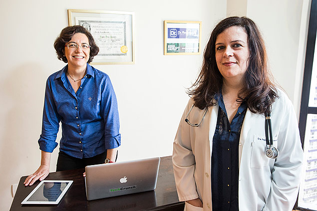 A economista Luiza granado(a esquerda) e (a mdica Regina Diniz, fundadoras da start-up Dr. Recomenda 