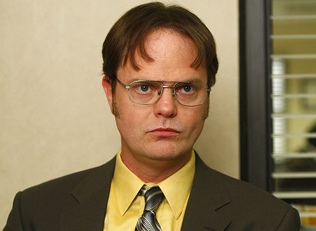 O ator Rainn Wilson interpreta o personagem desagradvel Dwight Schrute na srie americana "The Office"