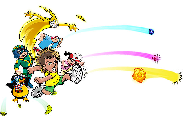 Desenho de Mauricio de Sousa para o jogo Neymar Jr. Quest