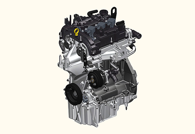 Projeo do indito motor 1.0 de trs cilindros da Ford; propulsor estreia no Brasil no novo Ka