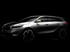 Divulgação Kia mostra linhas do Sorento 2015