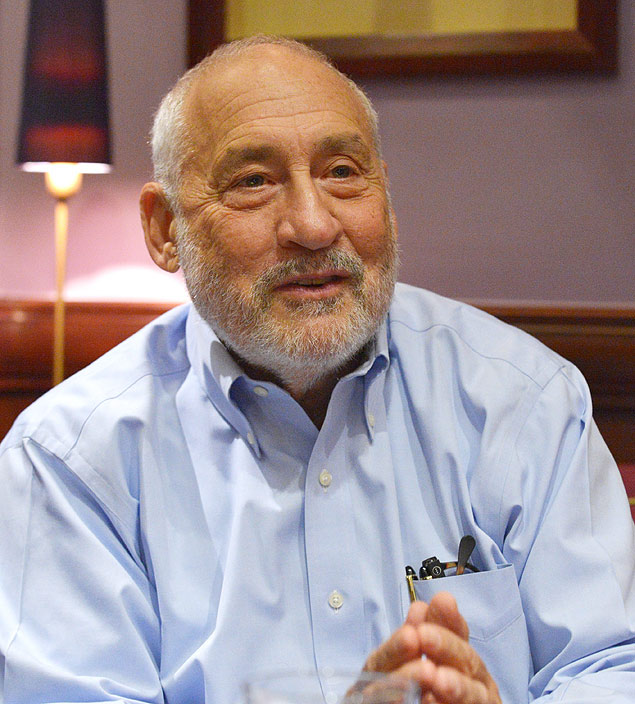 O economista norte-americano Joseph Stiglitz, ganhador do prmio Nobel e autor de "The Great Divide"
