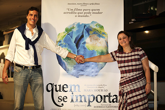 Mara Mouro e Rodrigo Baggio na pr-estreia do filme "Quem se importa"