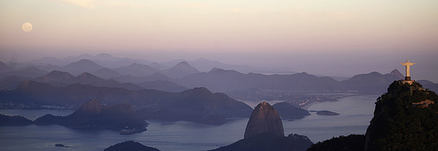 A view of the "Christ the Redeemer" statue atop Corcovado Mountain in Rio de Janeiro 
