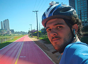 João Paulo Amaral, 26, um dos fundadores do Bike Anjo