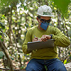 Funcionário do Instituto de Pesquisas da Amazônia atua na floresta amazônica, em Canarana, no Mato Grosso