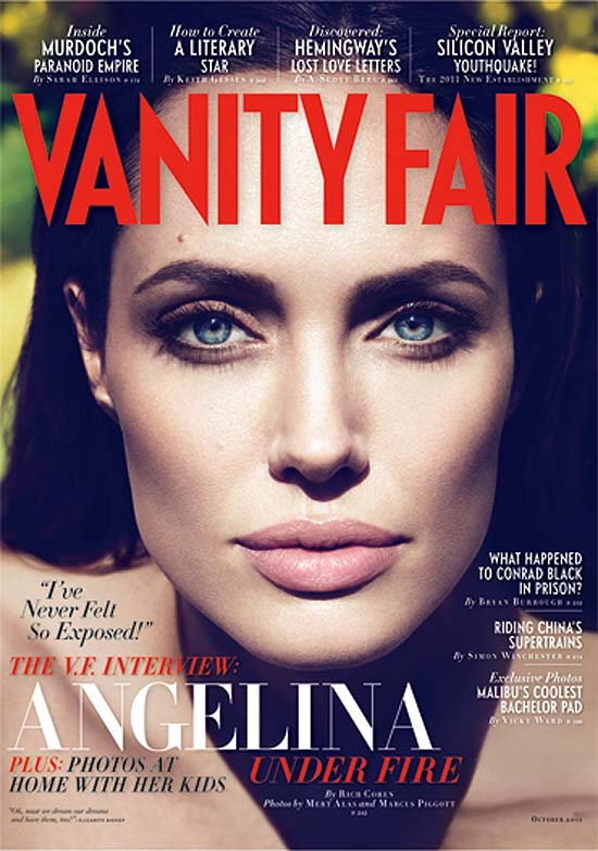 A atriz Angelina Jolie na capa da "Vanity Fair" de outubro