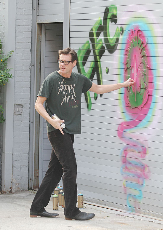 Jim Carrey virou artista de rua