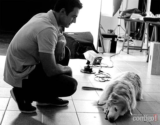 Carlos Casagrande e a Golden Retriever Aaliyah