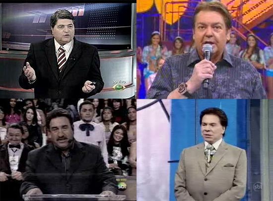 Datena, Faustao, Ratinho e Silvio