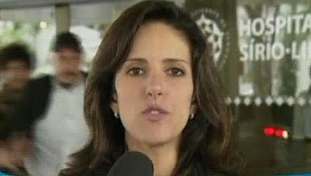 A jornalista Monalisa Perrone, em link do "Jornal Hoje" (Globo)