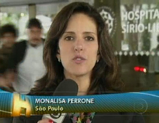 Monalisa Perrone foi empurrada durante transmissão ao vivo no Jornal Hoje