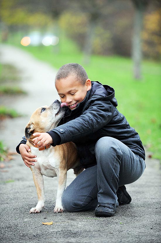 Tay, neto dos donos do cachorro, tinha apenas 4 anos quando T-Bone sumiu 