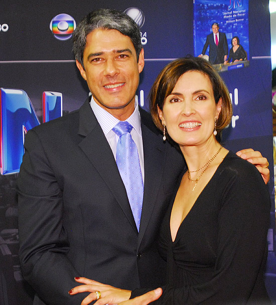 William Bonner e Fátima Bernardes, apresentadores do "Jornal Nacional" da TV Globo 