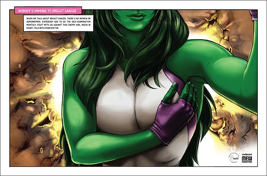 A Mulher-Hulk em campanha feita por agência de Moçambique