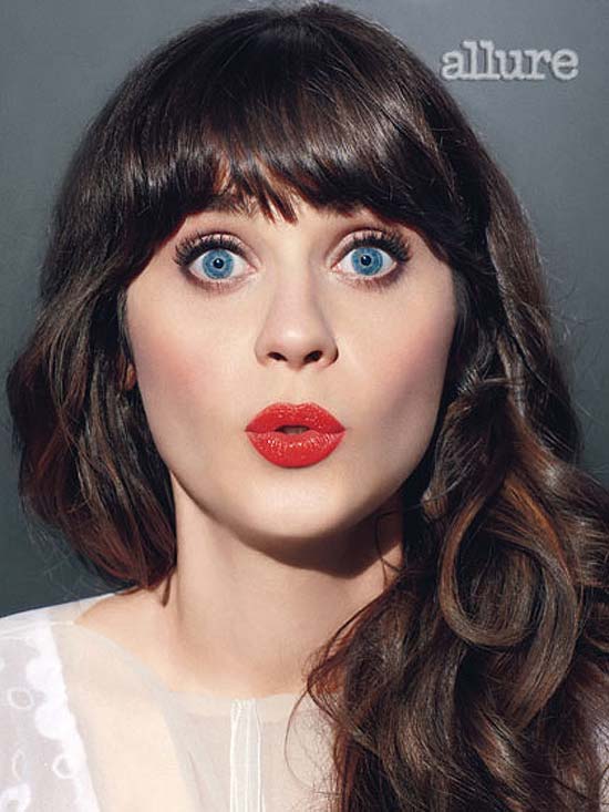 Zooey Deschanel em foto de ensaio para a revista "Allure"