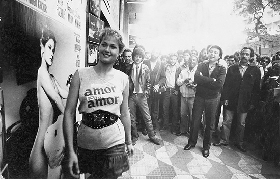 Xuxa promovendo o filme "Amor, Estranho Amor", em 1982