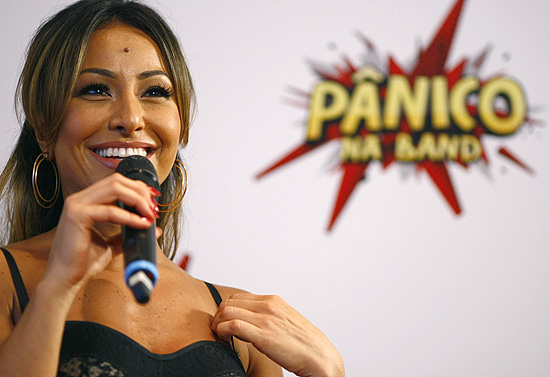 Sabrina Sato durante o lançamento do novo "Pânico"