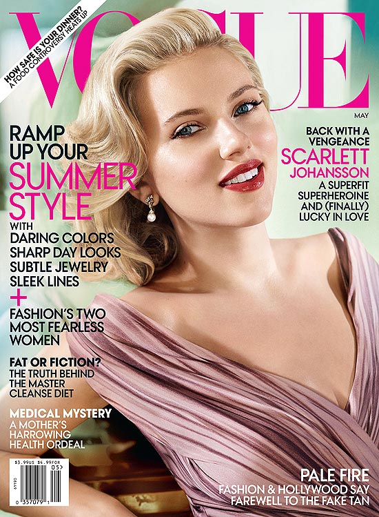 Scarlett Johansson na capa da Vogue deste mês