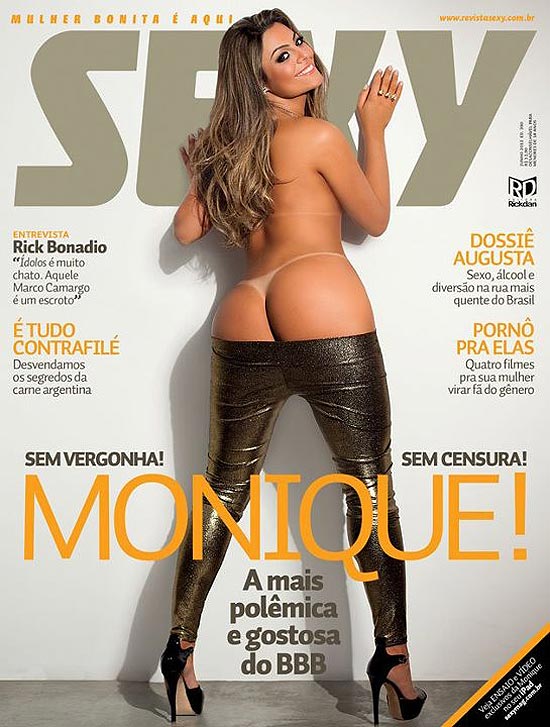 A ex-BBB Monique Amin na capa da edição de junho da revista "Sexy"