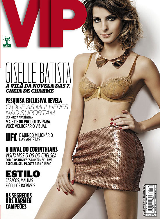 A atriz Giselle Batista, que vive a vilã Isadora Sarmento na novela "Cheias de Charme", na capa da revista "VIP"