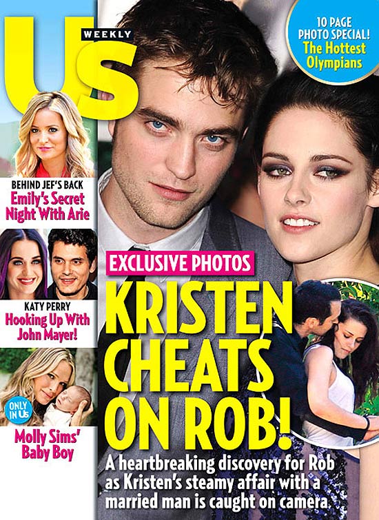 Capa da "Us Weekly" estampa suposta de traição de Kristen Stewart com o diretor Rupert Sanders