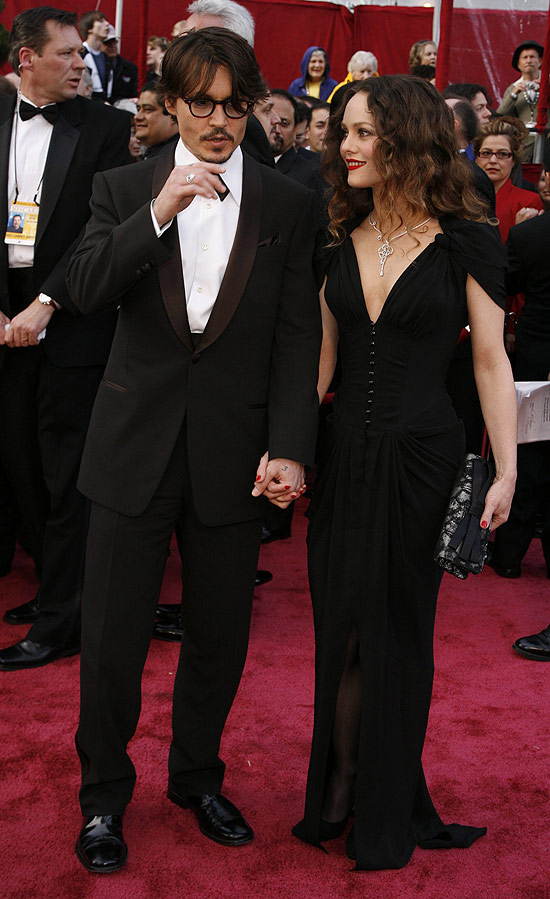 Johnny Depp e Vanessa Paradis, em imagem de 2008