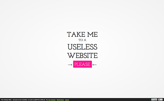 Site "The Useless Web" leva usuário a endereços inúteis, mas divertidos