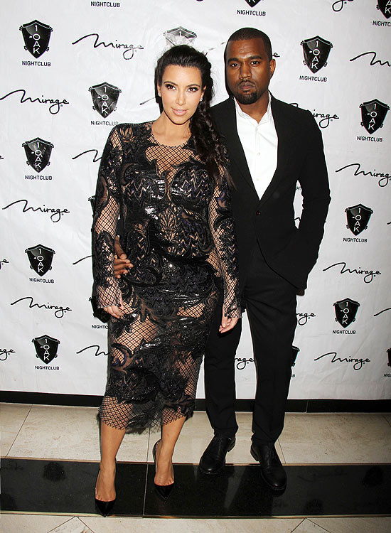 O casal Kim Kardashian e Kanye West em Las Vegas