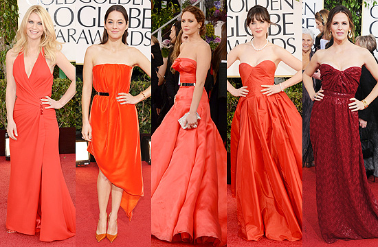 Claire Danes, Marion Cotillard, Jennifer Lawrence, Zooey Deschanel e Jennifer Garner