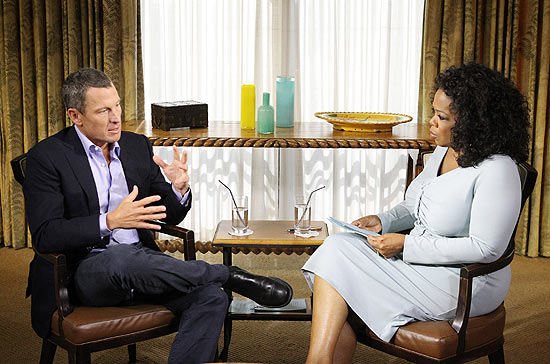 Oprah Winfrey em entrevista exclusiva com Lance Armstrong