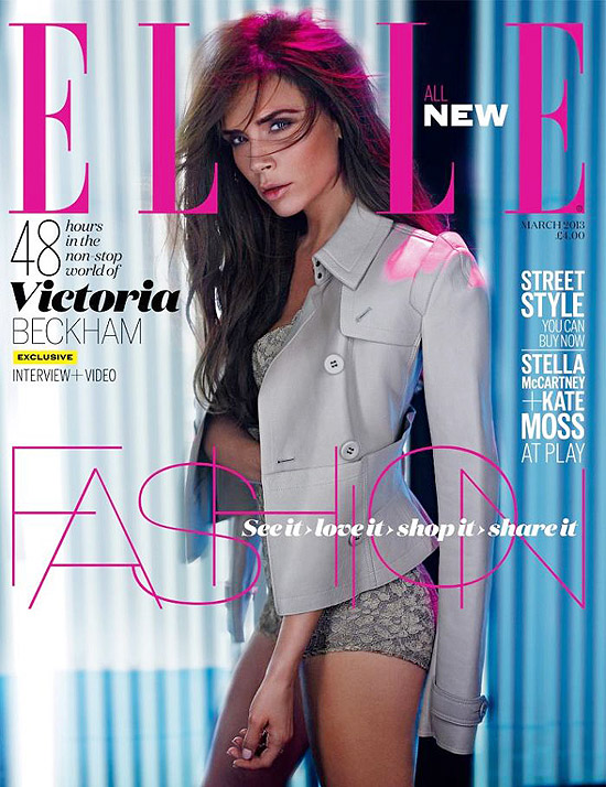 Victoria Beckham é a capa da revista "Elle" inglesa de março